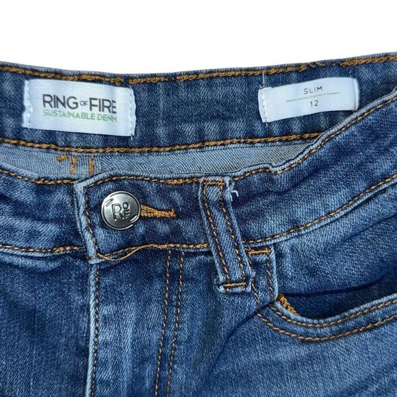 Ring of fire women’s jeans slim‎ size 12 motocross style sustainable denim - Picture 2 of 4